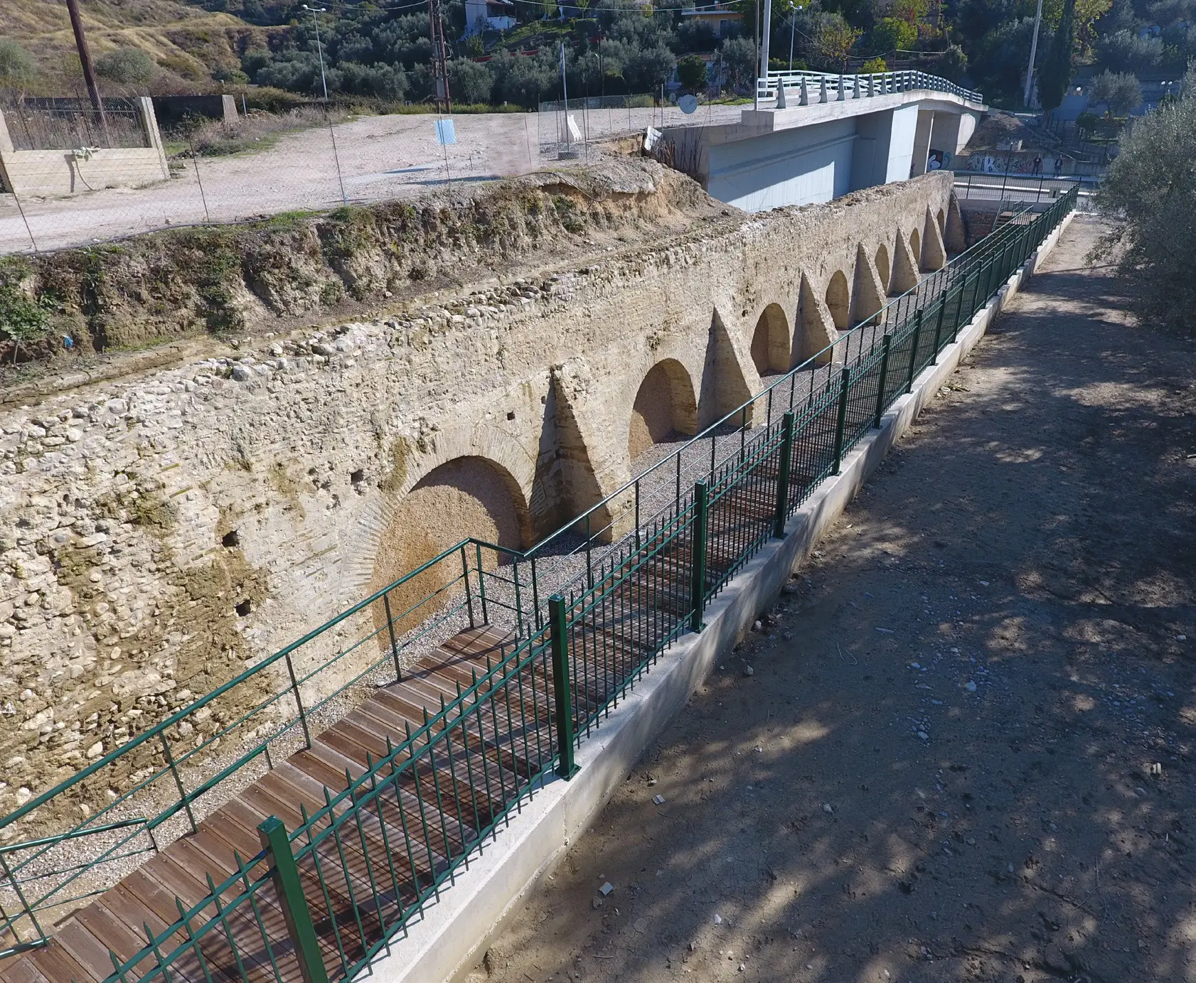 Το in situ τμήμα του Μεσαιωνικού υδραγωγείου